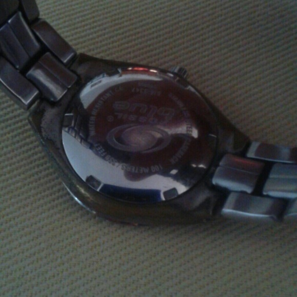 SALE Fossil Blue watch face changes colors blue and yellow face switching colors - Picture 6 of 8